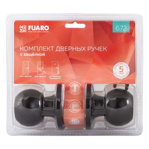 Ручка защелка DK672/BL BL-BK (672/BL BL-B) ( фик.) черный