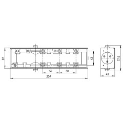 Корпус доводчика DCS.UN.BC/DA (25-100/140) AL (алюминий)