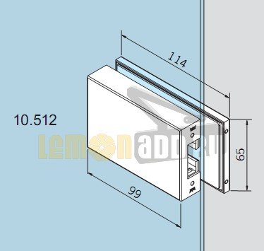 DORMA MEDIO Ответная часть замка укороченная для стекла толщиной 8/10 мм (10.512)