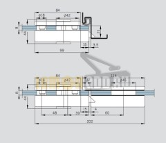DORMA MEDIO Ответная часть замка укороченная для стекла толщиной 8/10 мм (10.512)