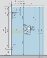 DORMA MEDIO Ответная часть замка укороченная для стекла толщиной 8/10 мм (10.512)
