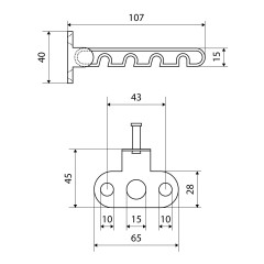 Ограничитель открывания окна L-105 мм белый Упакованный (50)