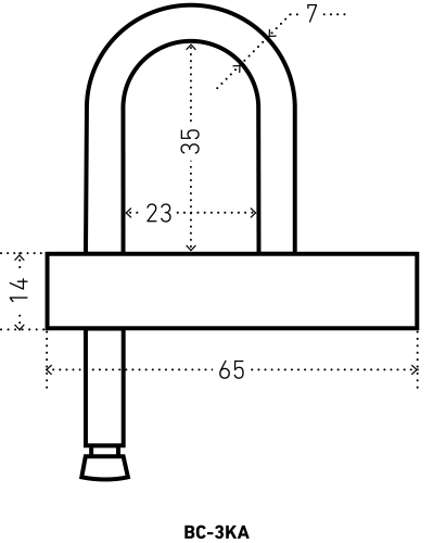 АЛЛЮР ВС-3КА d=7мм одна секретность (без паспорта) Замок навесной (160,20)