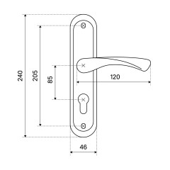 АЛЛЮР 103-1 85 мм BL матовый черный Комплект ручек (20)