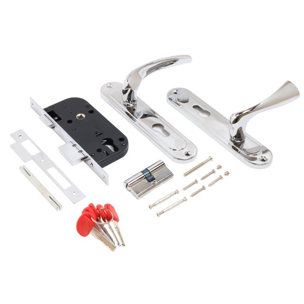 БУЛАТ ЗВ4-1.70.03.04 НОМОС хром  5 перф.кл. Замок врезной с/руч (12)