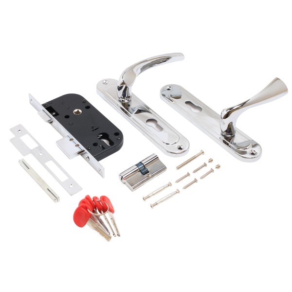 БУЛАТ ЗВ4-1.70.03.04 НОМОС хром  5 перф.кл. Замок врезной с/руч (12)