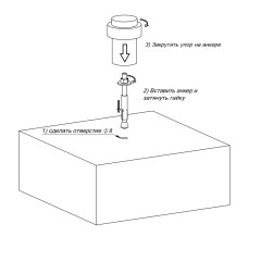 Упор дверной напольный STOPPER/M.14 INOX (нерж. сталь)