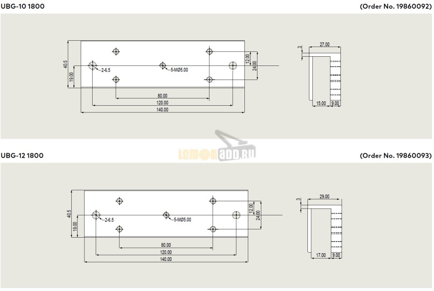 Монтажный набор UBG 1800