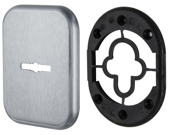 Декоративная Квадратная накладка на сувальдный замок PS-DEC SQ (ATC Protector 1) SC-14 Матовый хром