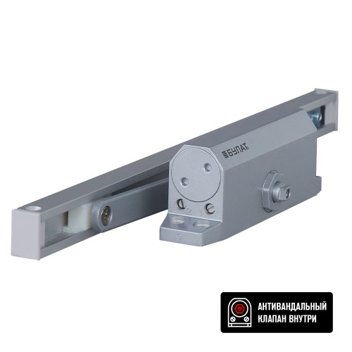 БУЛАТ Доводчик дверной ARCTIC ДД 502/4 AH-S (40-90 кг) серебро со скольз. тягой, морозостойкий (10)