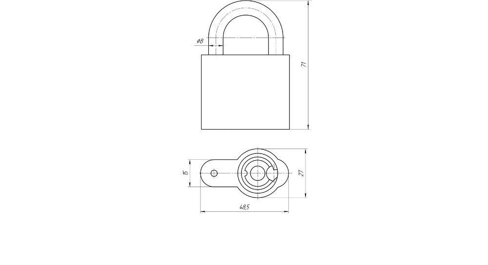 Д-град Зенит ВС26  d8мм Замок навесной (50)