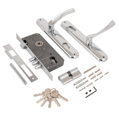 АЛЛЮР 0203 CP хром Замок врезной с/руч (10)