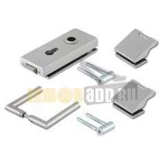 DORMA SQUARE: 2 петли, 1 замок под профильный цилиндр, 1 нажимная ручка, 2 оси под деревянную раму.