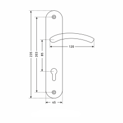 АЛЛЮР 132-1 85 мм BL матовый черный Комплект ручек (20)