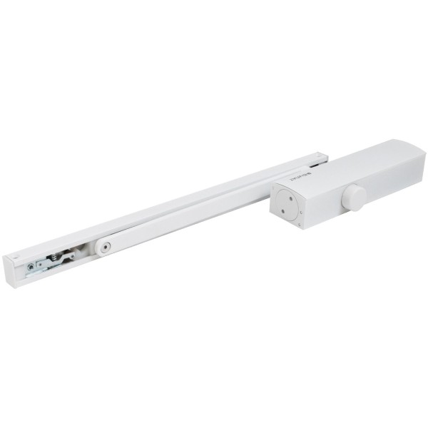 БУЛАТ Доводчик дверной PROFI ДД 802/5 BH-W (25-120кг) белый со скольз.тягой, морозостойкий (10)