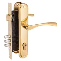 АЛЛЮР 0203 GP латунь Замок врезной с/руч (10)