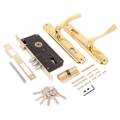 АЛЛЮР 0203 GP латунь Замок врезной с/руч (10)