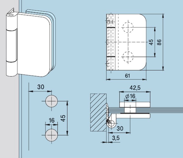 Комплект Studio Rondo с петлями Clarit
