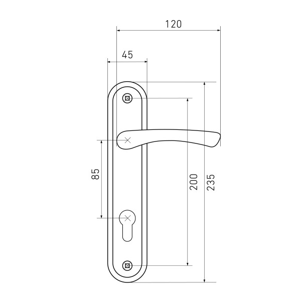 АЛЛЮР 132-1 85 мм WW белая Комплект ручек (20)