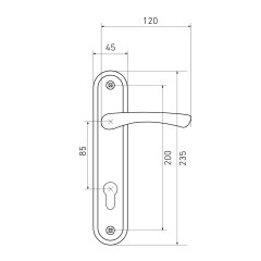 АЛЛЮР 132-1 85 мм WW белая Комплект ручек (20)