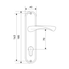 АЛЛЮР 132-1 70 мм GP золото Комплект ручек (20)