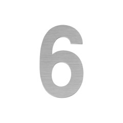 Цифра &quot;6&quot; самоклеящаяся SS304 (50х30) (FUARO) SSC сатинированный хром