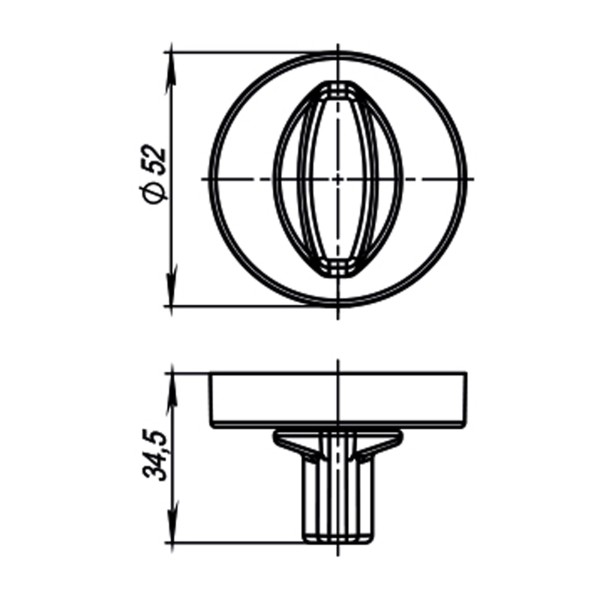 Ручка поворотная BK6.R.URB52 SG-1 матовое золото