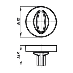 Ручка поворотная BK6.R.URB52 SG-1 матовое золото
