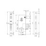 Корпус врезного замка с защёлкой 152/3MR (45 mm) w/b (никель)