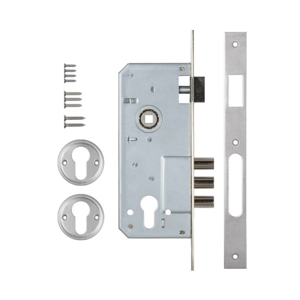 Корпус врезного замка с защёлкой 152/3MR (45 mm) w/b (никель)