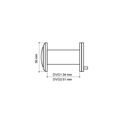 Глазок дверной противопожарный, оптика стекло DV-PRO 2/85-55/BR (DVG2) CP хром