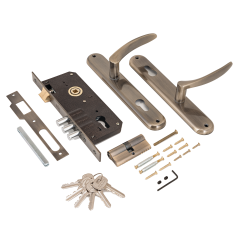 АЛЛЮР 0205 AB ст.бронза Замок врезной с/руч (10)