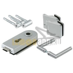 DORMA ROUND: 2 петли, 1 замок под профильный цилиндр, 1 нажимная ручка, 2 оси под деревянную раму.