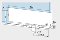 dormakaba Universal EASY PT 30 угловой фитинг фрамуги с осью