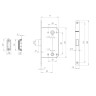 Защелка врезная магнитная MAGNM96WC-50/BL INOX SN-3 матовый никель (блистер)
