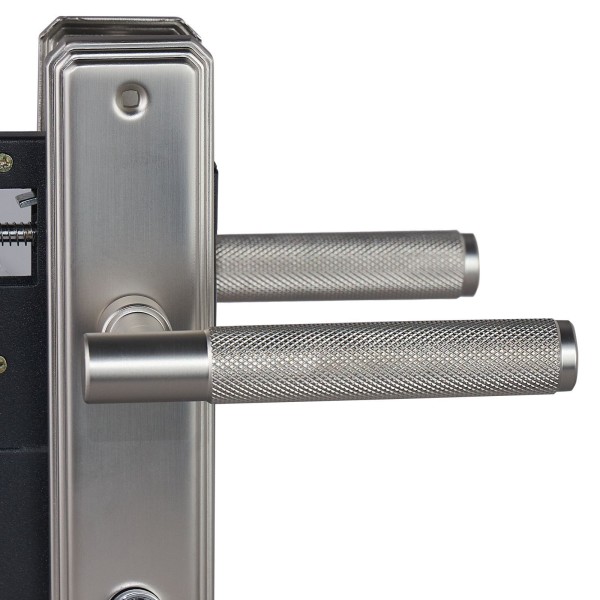 БУЛАТ ЗВ4-1.02.08 ФЕРОНА матовый никель 5 перф.кл. Замок врезной с/руч (12)