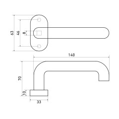 СТАНДАРТ 0903 SS(60-90) BLACK ЧЕРНАЯ INOX нержавеющая сталь Комплект ручек (40)