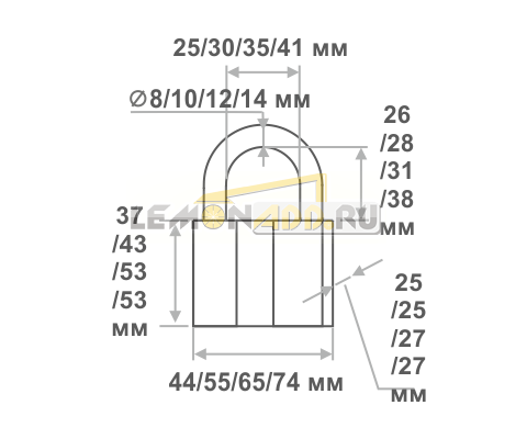Замок навесной ЗН-409 (3 КЛ)