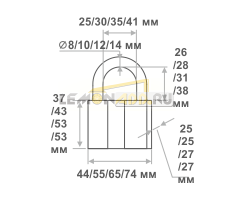 Замок навесной ЗН-409 (3 КЛ)