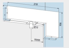 dormakaba Universal EASY PT 40 угловой фитинг фрамуги и боковой панели с осью