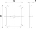 Декоратив. Квадратная накл. на сув. замок со шторкой PS-DEC SQ CT (ATC Protector 1) AB-77 Бронза
