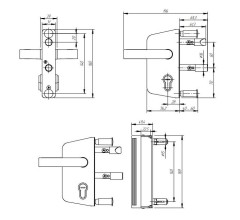 Симеко ЗК-40 без ц/м Замок врезной с/руч для калитки (10)