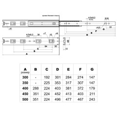 StahlBuro направляющие шариковые (2 шт.) 45-400 /16&quot;/ черный (20)