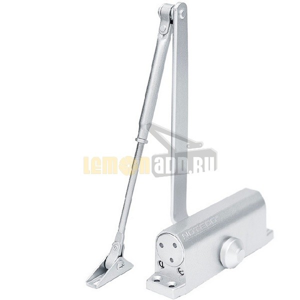 Доводчик NOTEDO DC-080-HO с фоп (дверной доводчик с фиксатором двери в открытом положении в комплекте с рычагом)