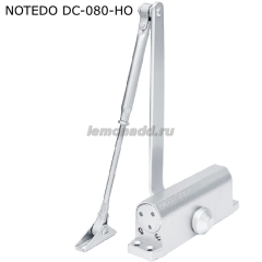 Доводчик NOTEDO DC-080-HO с фоп (дверной доводчик с фиксатором двери в открытом положении в комплекте с рычагом)