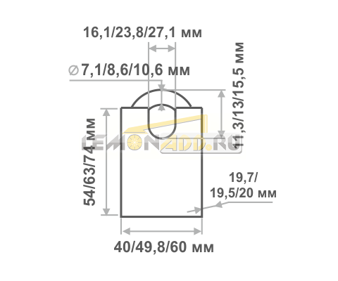 ЗАМОК НАВЕСНОЙ ЗН-203 (3 КЛ)