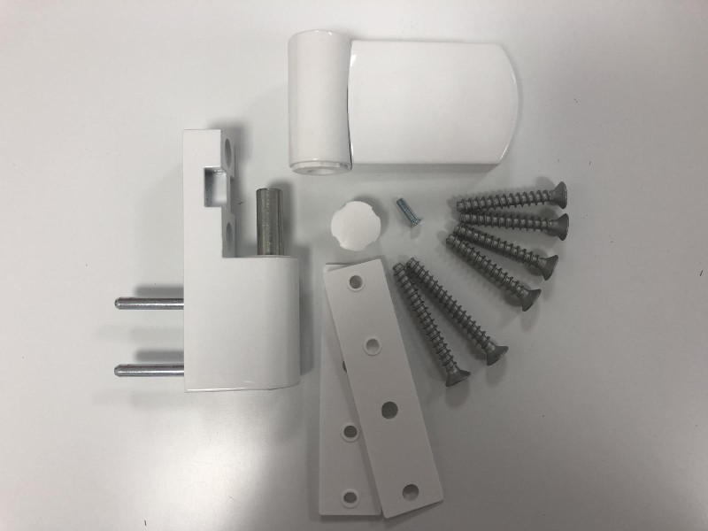 ЛДМ DH-R27.1 (02) (ан. Roto PS-27) 140 кг. Белый Ral 9016  Эконом Дверная петля для ПВХ (30)