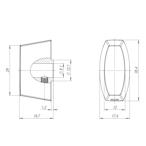 Вертушка на цилиндр T.Knob-Slim FSG-39 флорентийское золото