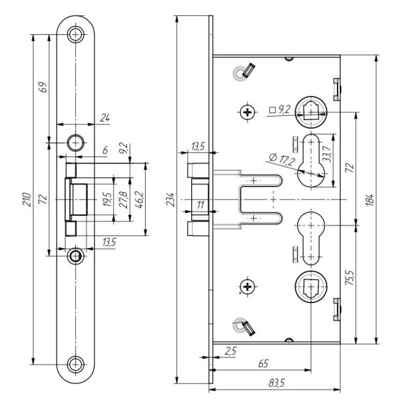 Д-град Зенит ЗВ7-72 для противопожарный дверей (24)