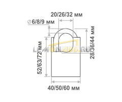 Замок навесной ЗН-201 (3 КЛ)